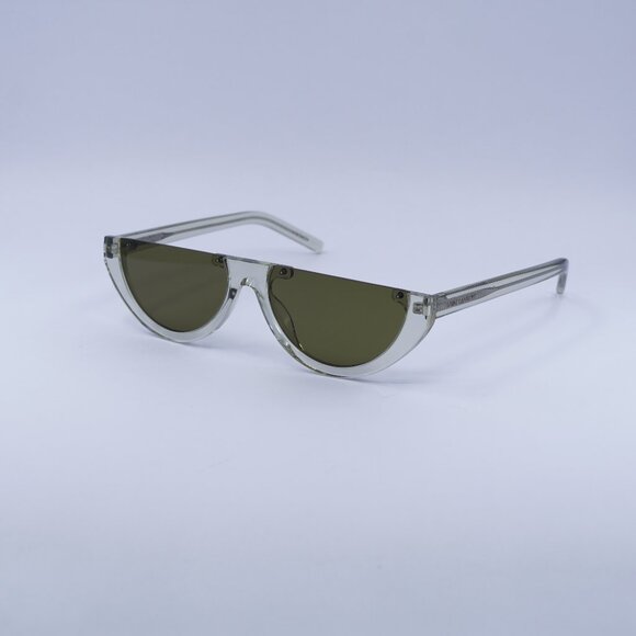 🕶️ New Saint Laurent SL563 003 Sunglasses - Transparent Light Green Frame - Picture 3 of 10